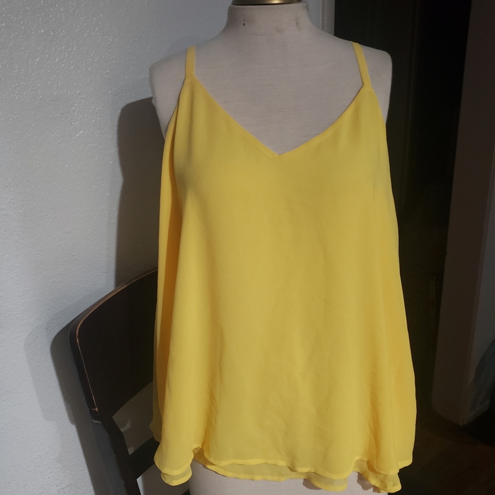 Torrid Double Layer Chiffon Swing Cami - Yellow